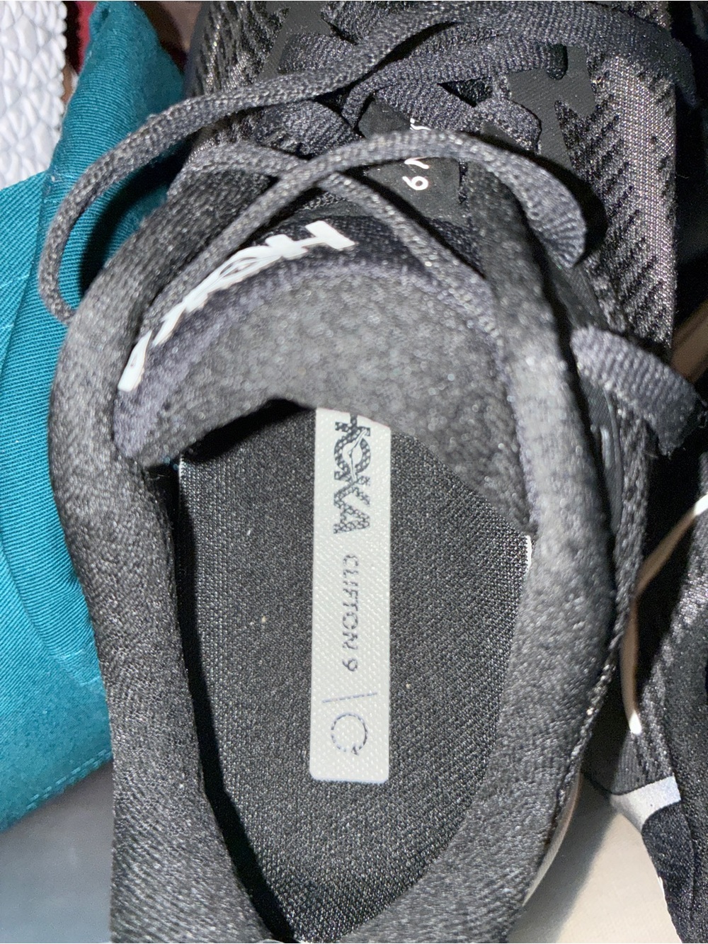 Hoka womens Black and White Mesh Running Shoes - Picture 5 of 5